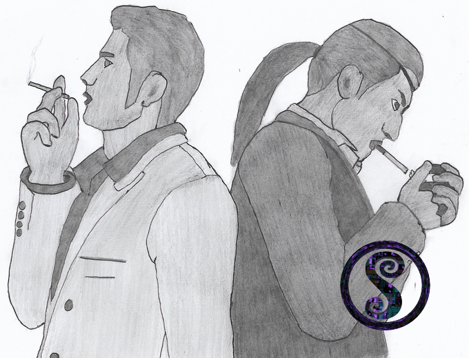 Kiryu and Majima